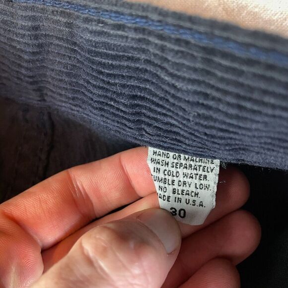 Vintage Solo Semore Shorts Mens 30 Blue Corduroy Made in USA Surf Skate NWT Logo - Picture 8 of 11